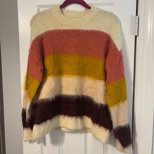Lou & Grey Stripped Fuzzy Sweater